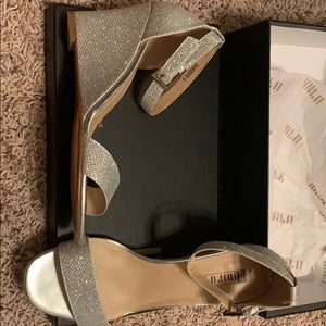 Silver Wedge Sandal (Wedding/Prom/Homecoming)